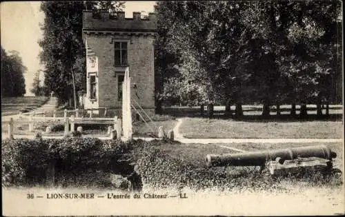 Ak Lion sur Mer Calvados, l'Entrée du Château