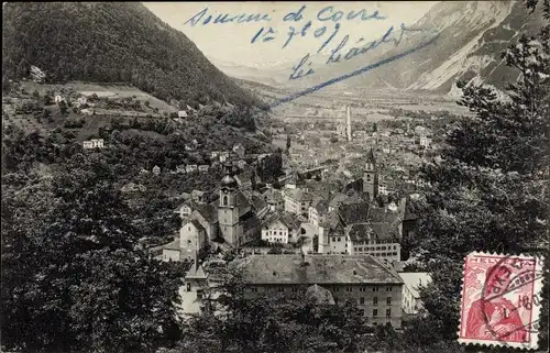 Ak Chur Kanton Graubünden, Blick auf die Stadt
