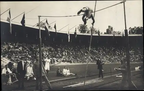 Ak Stockholm Schweden, Olympische Spiele 1912, Olympiska Spelens, Stabhochsprung, B. Uggla