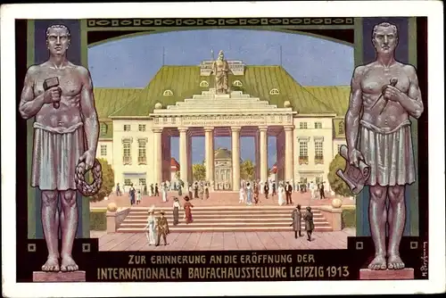 Ganzsachen Künstler Ak Leipzig in Sachsen, Internationale Baufachausstellung 1913, PP 27 C 167