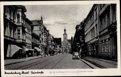 Ak Brandenburg an der Havel, Blick in die Steinstraße