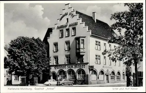 Ak Mühlburg Karlsruhe in Baden, Gasthof Anker