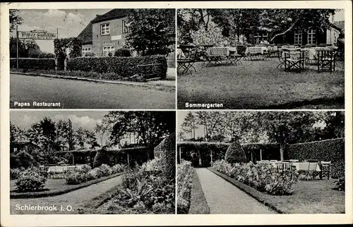 Ak Schierbrok Schierbrook Ganderkesee in Oldenburg, Papes Restaurant, Sommergarten