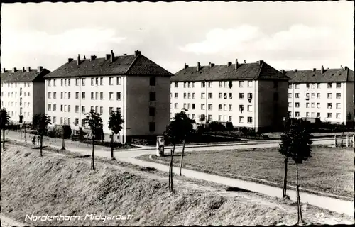 Ak Nordenham in Niedersachsen, Midgardstraße, Wohnblöcke