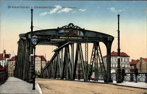 Ak Geestemünde Bremerhaven, Geestebrücke
