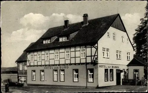 Ak Polle an der Weser, Hotel Zur Burg