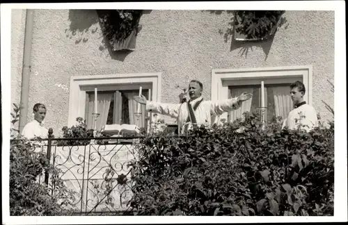 Foto Ak Töging am Inn Oberbayern, Kommunion, Predigt