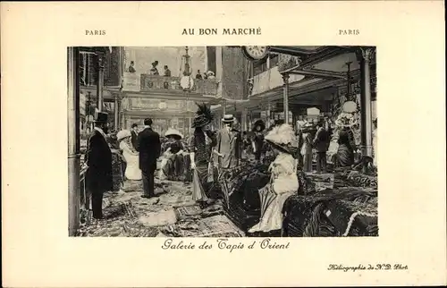 Ak Paris, Au Bon Marche, Galerie des Tapis d'Orient