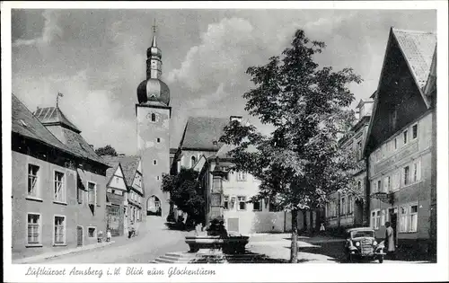 Ak Arnsberg im Sauerland, Blick zum Glockenturm