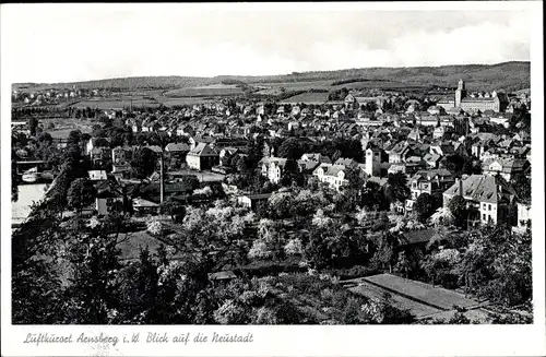 Ak Arnsberg Hochsauerlandkreis, Panoramablick auf die Neustadt