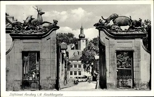 Ak Arnsberg in Westfalen, Hirschbergertor, Kleinbus