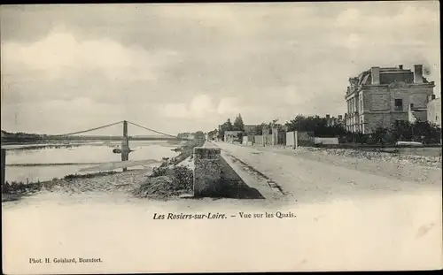 Ak Les Rosiers sur Loire Maine et Loire, Vue sur les Quais