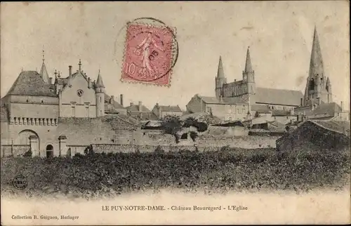 Ak Le Puy Notre Dame Maine et Loire, Chateau Beauregard, L'Eglise