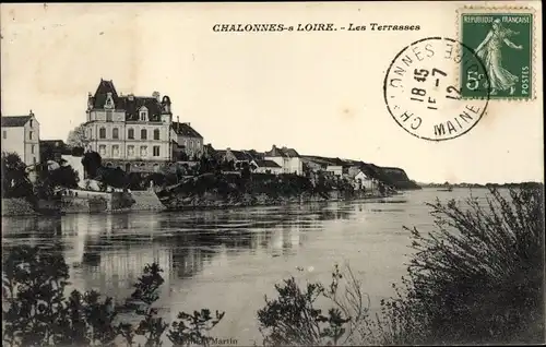 Ak Chalonnes sur Loire Maine et Loire, Les Terrasses