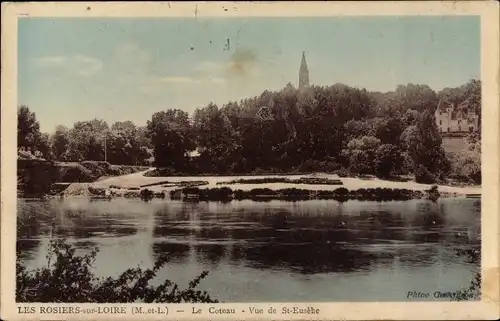 Ak Les Rosiers sur Loire Maine et Loire, Le Coteau, Vue de Saint Eusebe