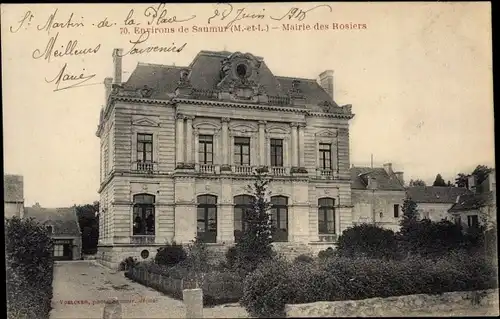 Ak Les Rosiers Maine et Loire, La Mairie