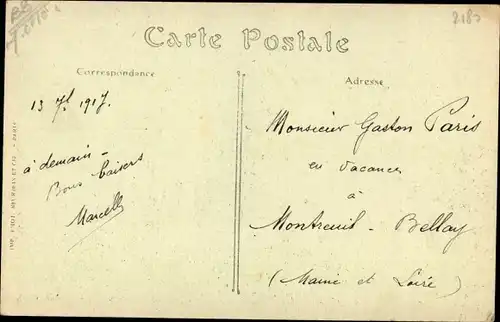 Ak Les Rosiers Maine et Loire, Vue sur le Pont suspendu