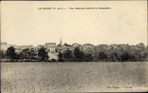 Ak Le Champ Maine et Loire, Vue Generale prise de la Jubeaudiere