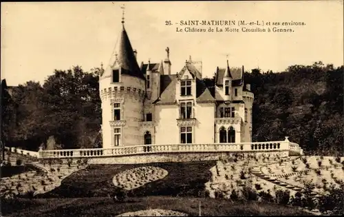 Ak Saint Mathurin Maine et Loire, Le Chateau de La Motte Crouillon a Gennes