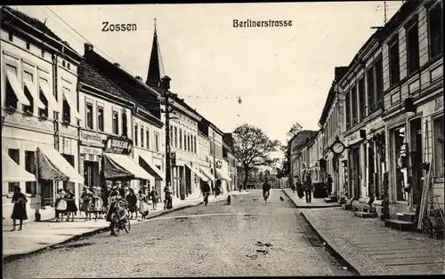 Ak Zossen in Brandenburg, Berlinerstraße, Drogerie