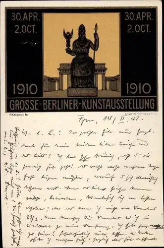 Künstler Litho Berlin, Große Berliner Kunstausstellung 1910