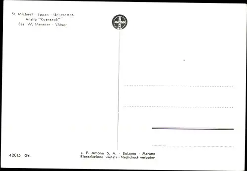 Ak S. Michele Appiano St. Michael Eppan a.d. Weinstr. Südtirol, Überetsch Oltradige, Ansitz Kuenseck