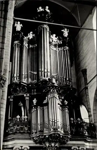 Ak Leiden Südholland Niederlande, Orgel, Ned. Herv. St. Janskerk