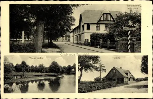 Ak Bargfeld Stegen, Schlachterei Koch, Teilansicht
