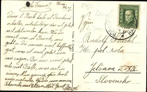 Ak Nový Bor Haida Reg Reichenberg, Poststraße