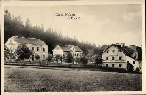 Ak Česká Kubice Böhmisch Kubitzen Region Pilsen, Teilansicht, Na Kovarne