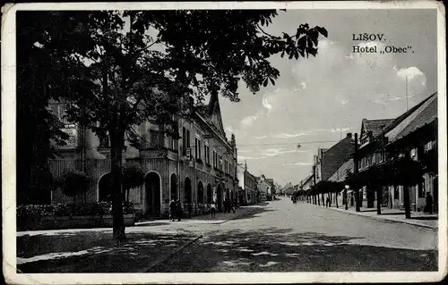 Ak Lišov Lischau Südböhmen, Hotel Obec