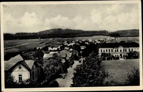 Ak Strasice v Brdech Region Pilsen, Blick auf den Ort