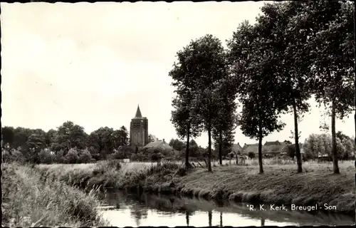 Ak Son en Breugel Nordbrabant, R. K. Kerk
