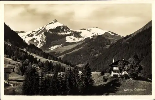 Ak Gstaad Saanen Kanton Bern, Gesamtansicht, Oldenhorn