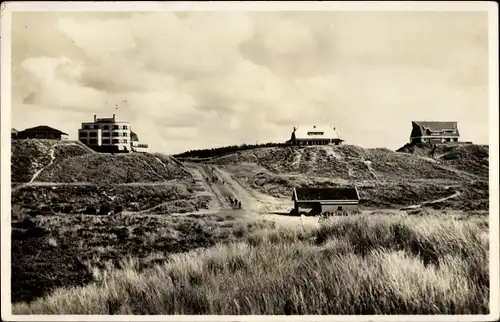 Ak De Koog Texel Nordholland Niederlande, Nordzeebad, Dünenlandschaft, Bebauung