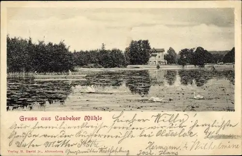Ak Lasbek in Schleswig Holstein, Lasbeker Mühle, Pensionshaus