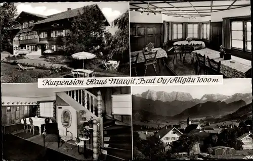 Ak Oy Mittelberg im Allgäu, Pension Haus Margit, Berge, Teilansicht
