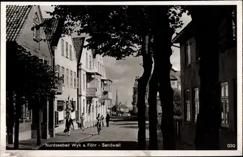 Ak Wyk auf Föhr Nordfriesland, Sandwall