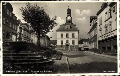 Ak Königsee Rottenbach in Thüringen, Brunnen am Rathaus, Handlung von Ch. Blankenburg