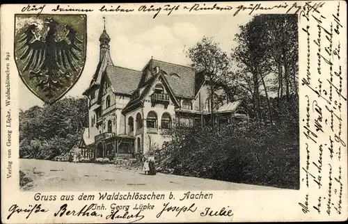 Wappen Ak Aachen in Nordrhein Westfalen, Gasthaus Waldschlösschen