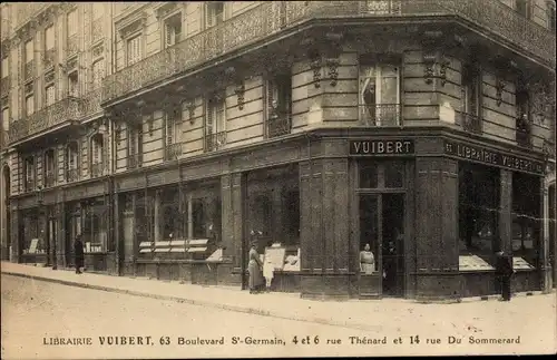 Ak Paris V., Librairie Vuibert, Boulevard Saint Germain, Rue Thenard, Rue du Sommerard