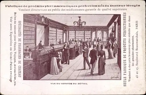 Ak Paris XI, Boulevard Beaumarchais, Fabrique de Produits pharmaceutiques Dr. Mougin