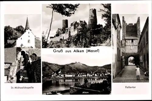 Ak Alken Untermosel, St. Michaelskapelle, Fallertor, Alken, Burg Thurandt