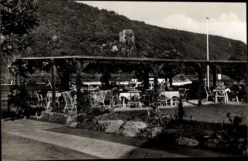 Ak Assmannshausen Rüdesheim am Rhein, Hotel Cafe Schrupp, Teilansicht