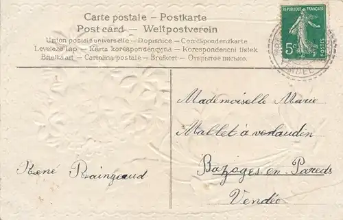 Präge Ak Sincere Affection, Veilchen, Stiefmütterchen, Schleife