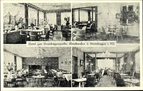 Ak Amshausen Steinhagen in Westfalen, Hotel zur Steinhägerquelle