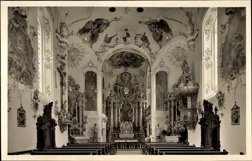 Ak Amberg in der Oberpfalz Bayern, Inneres der Schulkirche