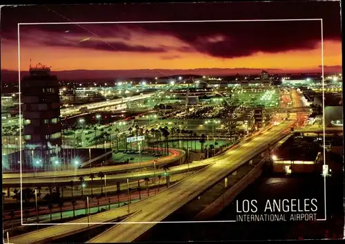 Ak Los Angeles Kalifornien USA, International Airport, Nachtansicht