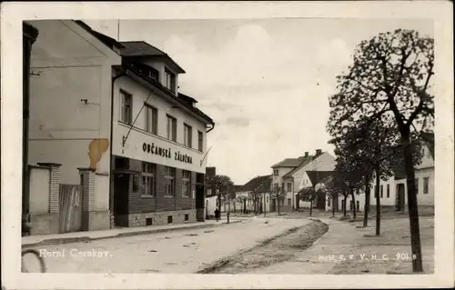 Ak Horní Cerekev Oberzerekwe Region Hochland, Straßenpartie