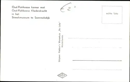 Ak Sommelsdijk Insel Goeree Overflakkee Südholland, Klederdracht, Streekmuseum